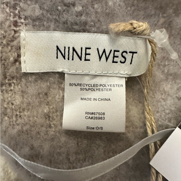 NWT Nine West Striped Poncho Wrap - Picture 3 of 7